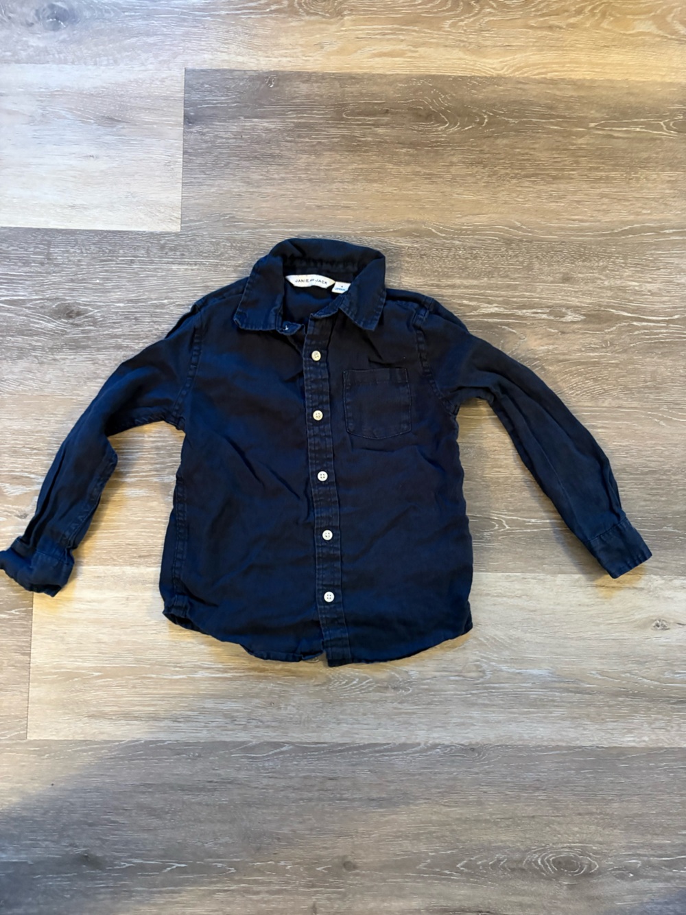 Janie and Jack Navy Blue Casual Button-Down Shirt